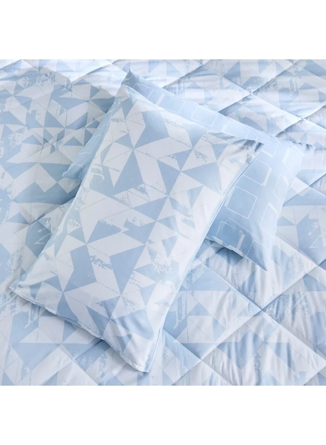 Home Box Madrid Rift 3-Piece Microfiber Reversible King Comforter Set - 220x240 cm