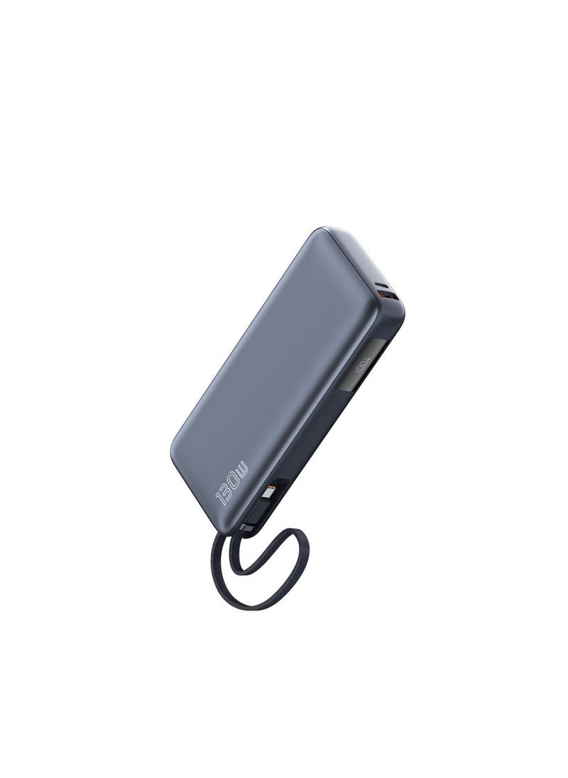 iOsuite iOsuite Power Bank 20,000 mAh PD 130W Fast Charging (2 Ports) 1*USB-C & 1*USB-A with USB-C Cable - Grey - T174LP  - Image 3