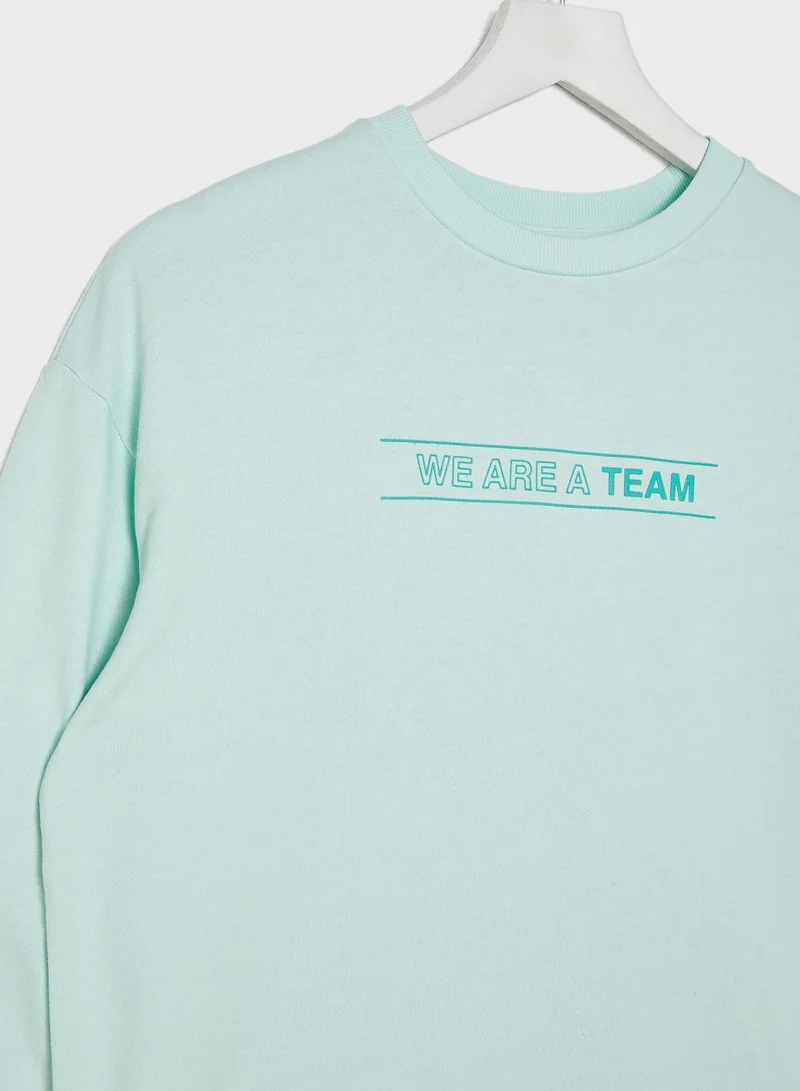 MANGO Kids Slogan Sweatshirt