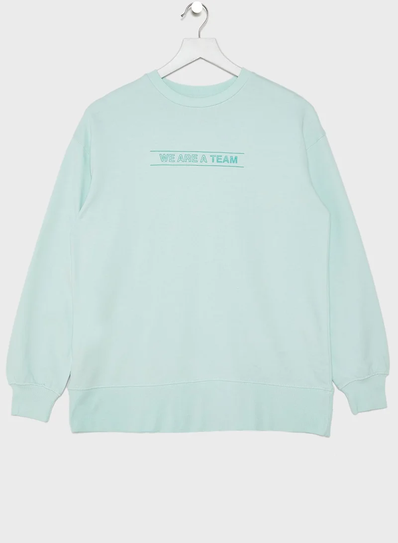 MANGO Kids Slogan Sweatshirt