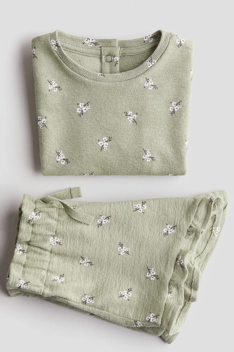 H&M 2-piece printed terry set