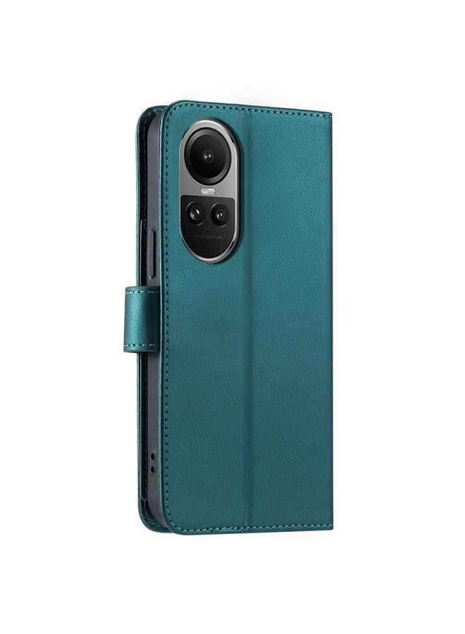 اس-توب جراب لهاتف OPPO Reno10 /10 Pro 5G Global Ring Buckle Rhombic Leather - Image 3