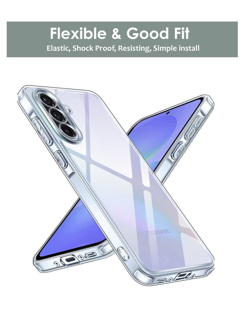 غطاء حماية مقاوم للصدمات لهاتف سامسونج جالاكسي A36 5G - شفاف للغاية، متين، وفتحات دقيقة - حماية من الخدوش والغبار والبقع - غطاء خلفي شفاف من السيليكون لهاتف سامسونج جالاكسي A36 - Image 2