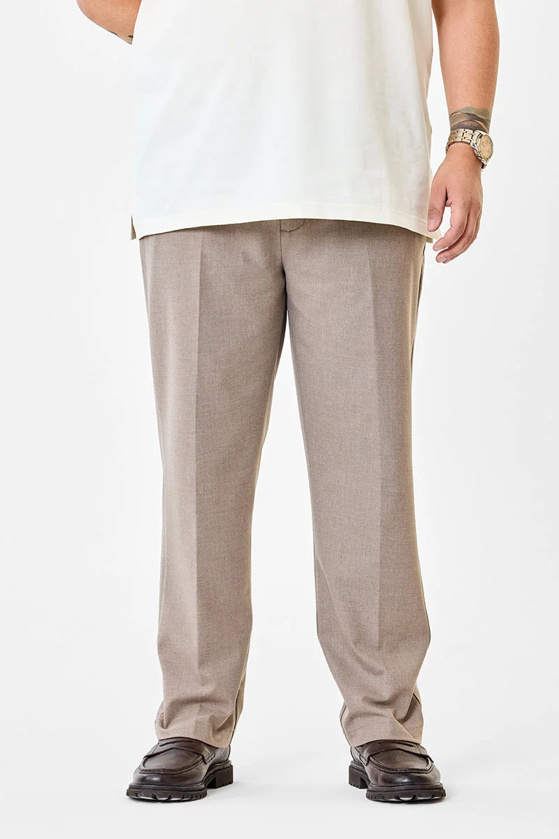 SNITCH Regular Fit Plus Size Stretch Trousers