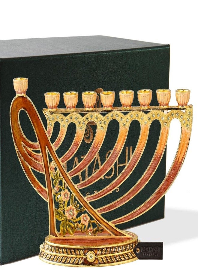 ماتاشي شمعدان مينورا مطلي بالمينا يدويًا من ماتاشي MTMNR3267 بألوان ترابية عميقة وتصميم عصري، معاصر - Image 1