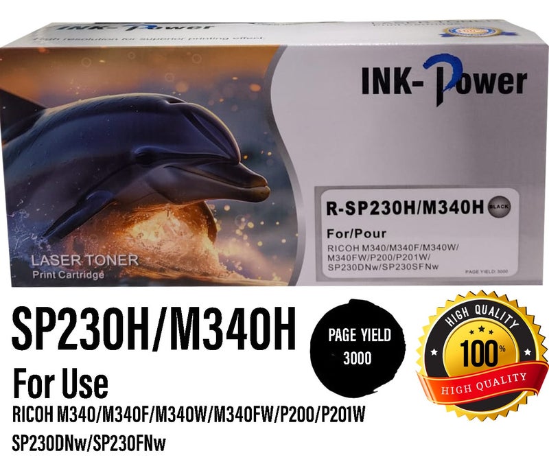 اينك باور خرطوشة حبر متوافقة مع SP230 لطابعات Ricoh M340L و M340 و P501L و SP230L و SP230 و SP330L و SP110 و SP200 و SP100 و SP310 و SP311 و SP1200 و SP3400 و FX150. - Image 1