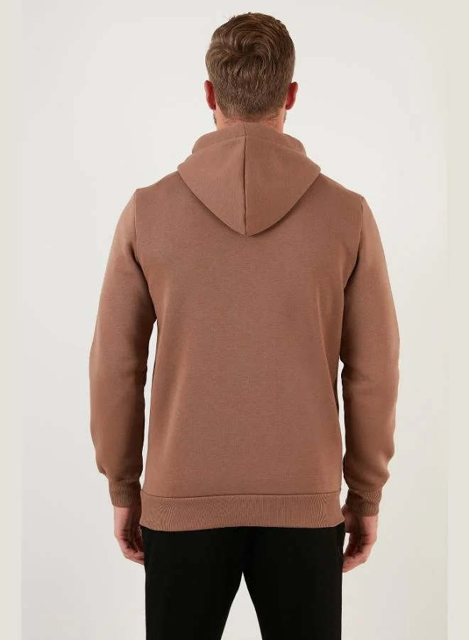 Buratti  Buratti Regular Fit Hooded Sweatshirt with Kangaroo Pocket, Soft Fleece Lining, Men's Sweatshirt 5905281 for Men | Best Price UAE