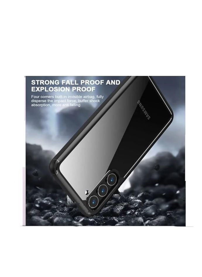 YoYoTech Samsung Galaxy S23 Plus case 6.6 inch 2023 Defender Drop-Resistent Hard Transparent Back Anti Scratch Ultra Thin Shockproof Cover Black  - Image 2