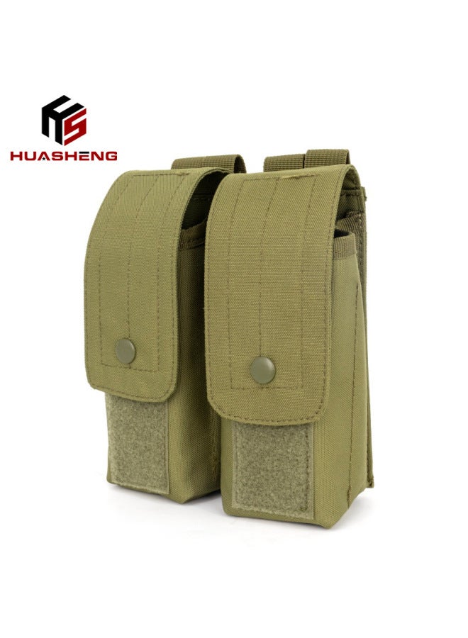 حقيبة ملحقات تكتيكية من هواشنغ ، حقيبة ملحقات مزدوجة ، حقيبة صغيرة للملحقات ، مجموعة أدوات خارجية - اللون: طيني - Image 2