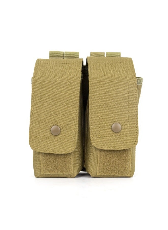 حقيبة ملحقات تكتيكية من هواشنغ ، حقيبة ملحقات مزدوجة ، حقيبة صغيرة للملحقات ، مجموعة أدوات خارجية - اللون: طيني - Image 1