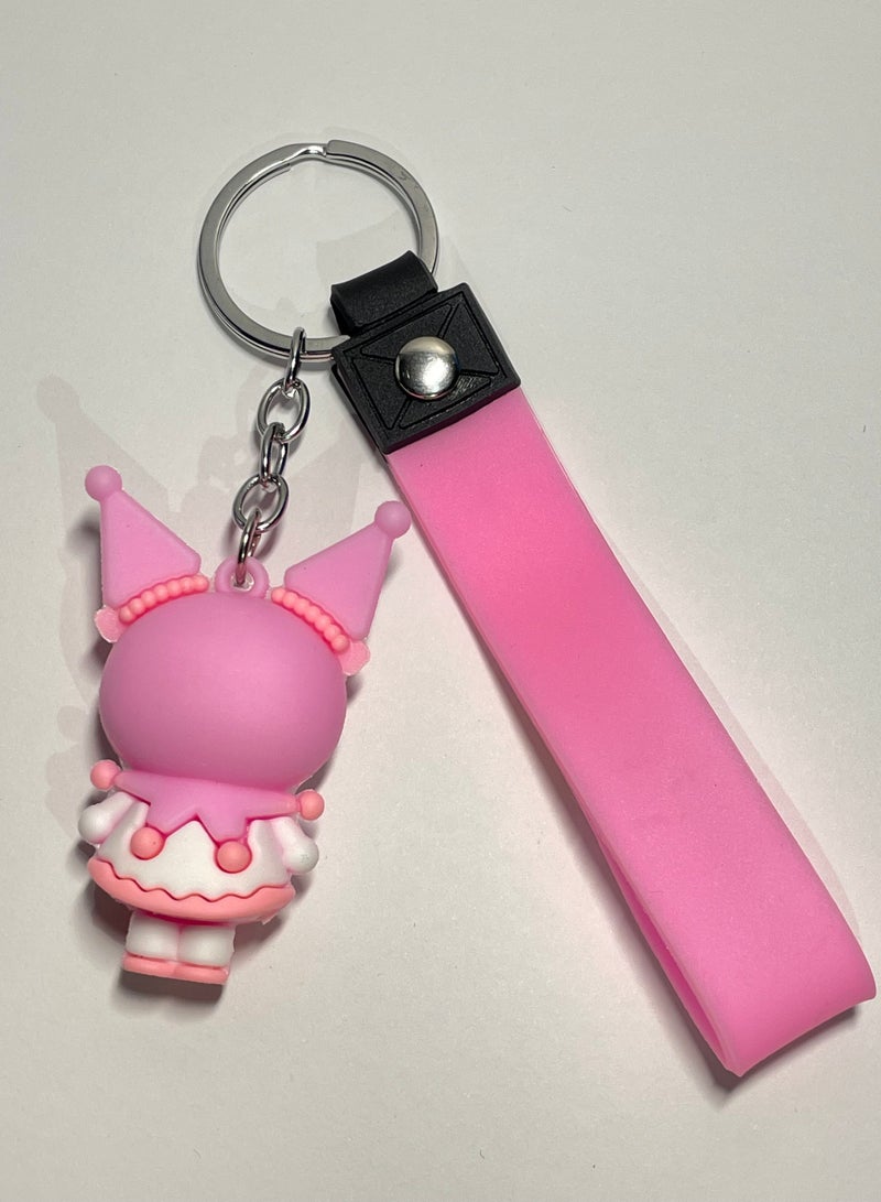 ميدالية مفاتيح كرتونية مميزة سلسلة مفاتيح بشخصية ديزني كيرومي ميلومي مع شريط يتناسب مع مفاتيح السيارة والحقيبة اكسسوار فريد وهدية ابداعية جميلة - Image 3