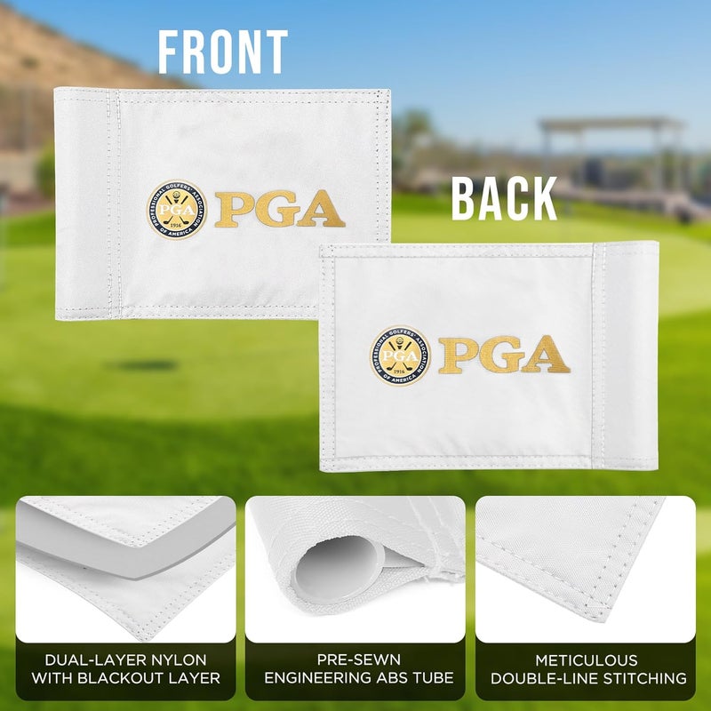 COGOLFING Golf Flag Mini, 8x6 Inch, Dual-Layer Silk-Printed, Fade-Resistant 420D Nylon, Tube Insert, Ideal for Backyard Practice Putting Green - Image 4