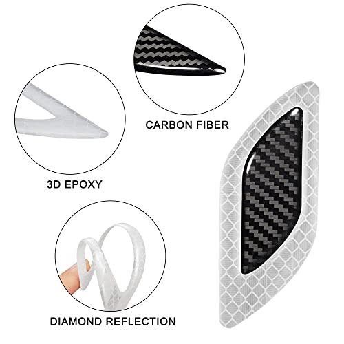 Allure Auto® Carbon Fiber Graphic Car Reflective Sticker,Warning Sign Bumper Door Fender Hood Anti-Scratch Cover Decal(White) for Maruti Swift New - Image 3
