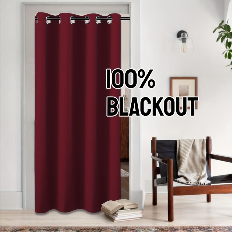 Contemporary 100 Percent Polyester Noren Doorway Curtain Thermal Insulated Light Blocking Solid Color All Season Grommet Top Unlined Fashion Theme for Various Room Types 54W X 54L 137x137cm 1PC Created Sapphire - Image 5