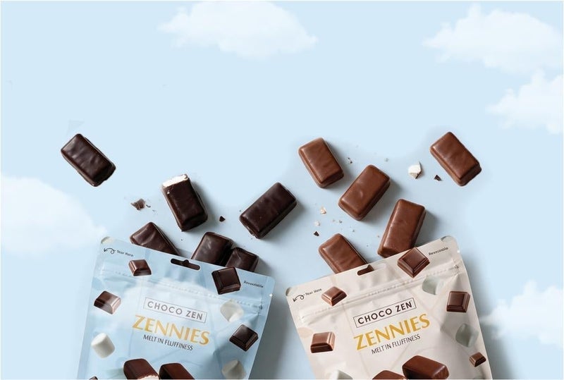 Choco Zen Zennies Melt in Fluffiness Milk Chocolate Marshmallows (60g) |Soft & Fluffy Marshmallows Covered in Premium Belgian 🇧🇪 | No Artificial Flavor or Color| Irresistible Crunchy & Creamy Snack - Image 3