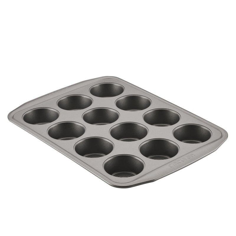 Circulon Nonstick Bakeware 12Cup Muffin Tin Gray Steel