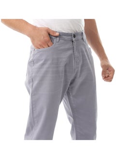 Andora Straight Leg Gabardine Pants_Grey  - Image 5