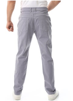 Andora Straight Leg Gabardine Pants_Grey  - Image 4
