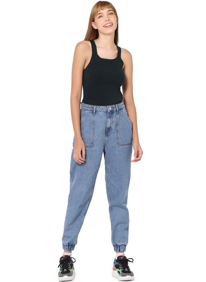 Only Girl's Loose Casual Pants (246044801_Blue_38) - Image 2