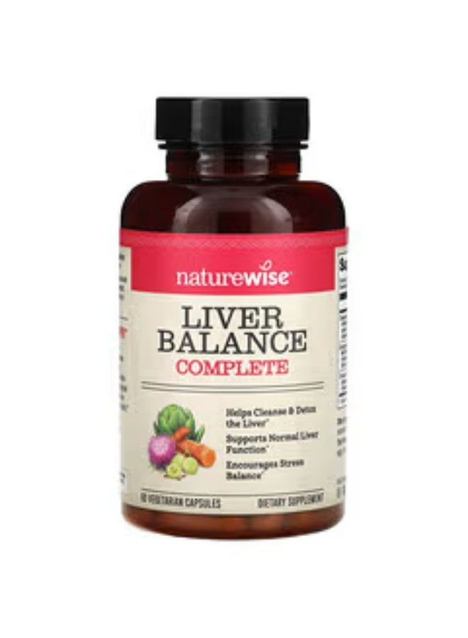 NatureWise Complete dietary supplement for liver balance, 60 vegetarian capsules - Image 1