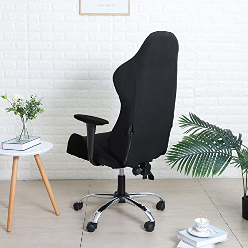 FORCHEER Gaming Chair Cover Set Black for Adults Video Game Chair Water Repellent Jacquard Racing Computer Chair Slipcover with 2 Pieces Armrest Covers - Image 5