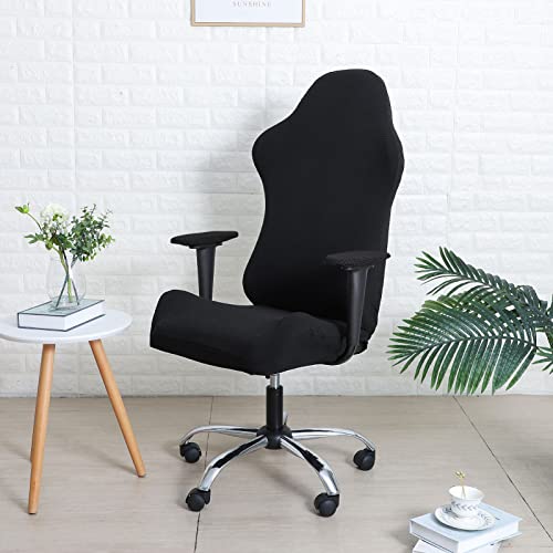 FORCHEER Gaming Chair Cover Set Black for Adults Video Game Chair Water Repellent Jacquard Racing Computer Chair Slipcover with 2 Pieces Armrest Covers - Image 2