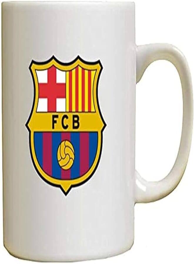 ella - Ceramic Mug Of Coffee Or Tea With Barcelona Logo, Fixed Colors - Designed For Funny