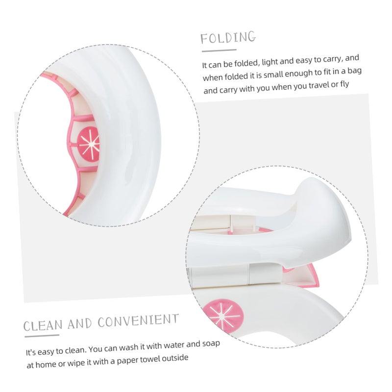 Rosy Portable Folding Travel Potty Seat For Boys And Girls Car Outdoor Comfortable - Image 4