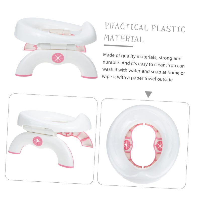 Rosy Portable Folding Travel Potty Seat For Boys And Girls Car Outdoor Comfortable - Image 5