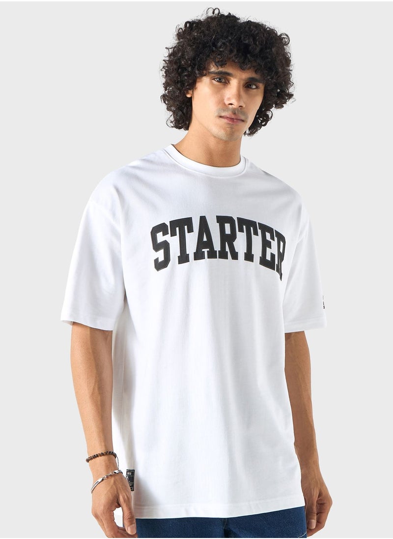 STARTER - قميص بأزرار بتصميم شعار مناسب بشكل منتظم - Image 1