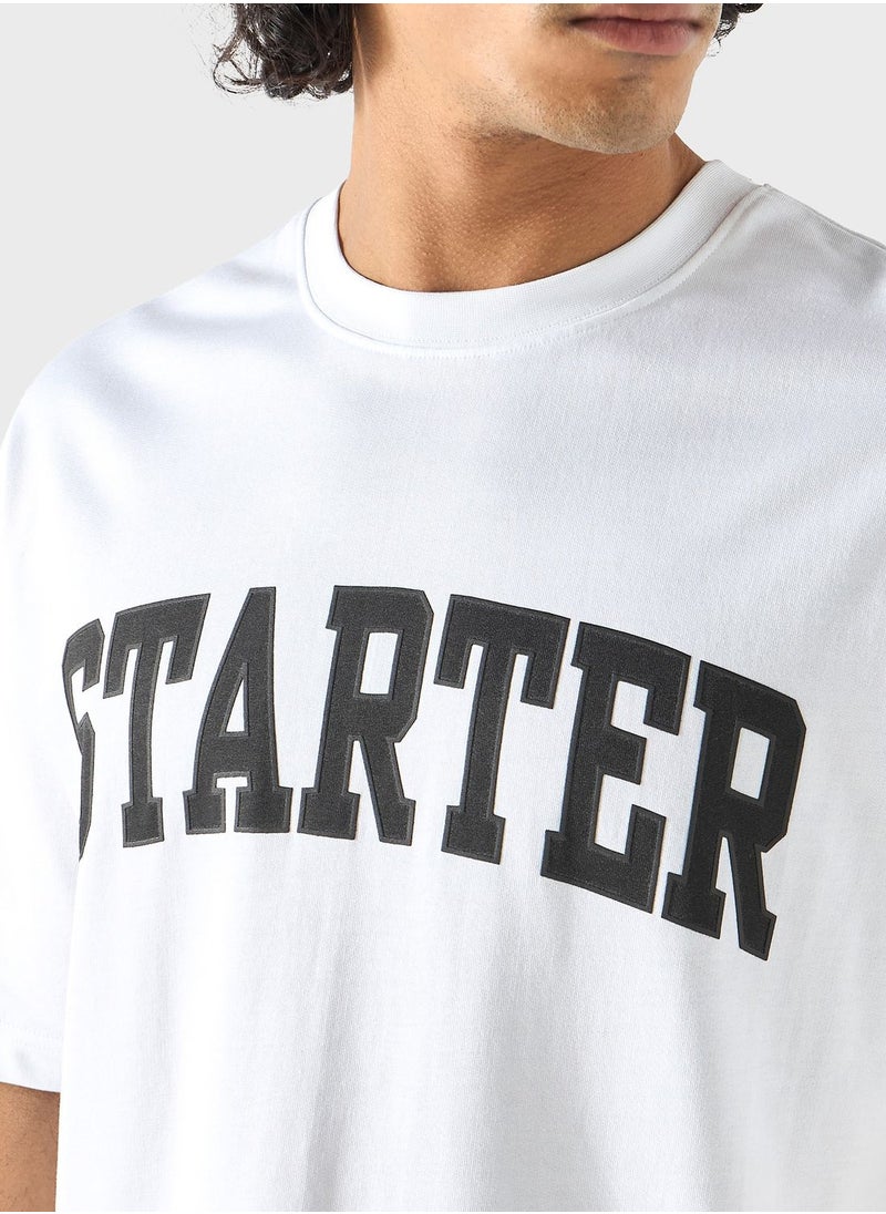STARTER - قميص بأزرار بتصميم شعار مناسب بشكل منتظم - Image 1