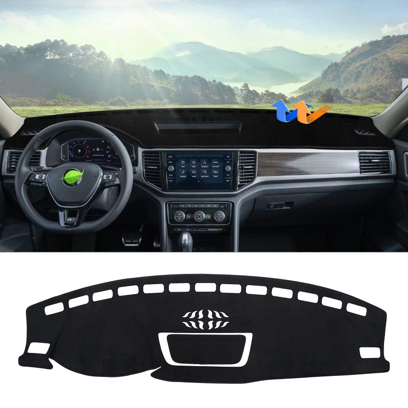 Autorder Dashboard Cover Mat for Volkswagen Atlas 20182023 VW Atlas Cross Sport Accessories Dash Cover Flannel Dash Mat Sunshade Glare UV Rays Protector