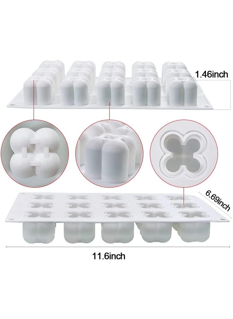 Karp KARP 3D Bubble Candle Cube Molds - 15-Cavity- Ideal for Diwali Candles, Soap Making, Cake Decoration, Pastry, Mousse, Dessert, Trifle, Pudding, Jelly, Cheesecake -Assorted Color (1 Qty)  - Image 2