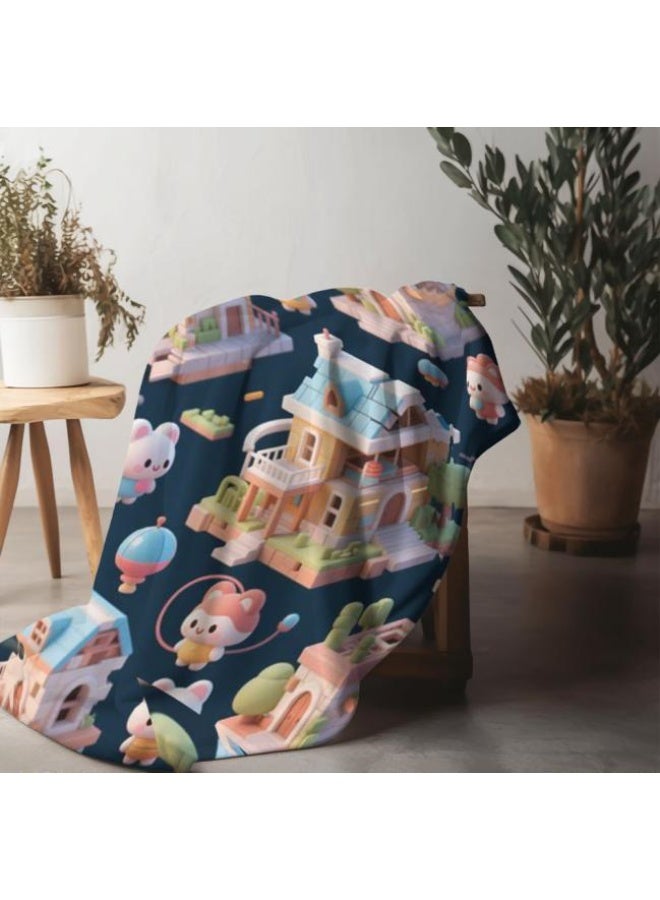 general Baby and children's cartoon flannel thin blanket (warm and comfortable, suitable for sleep, game use) 70cm*100cm - Image 5