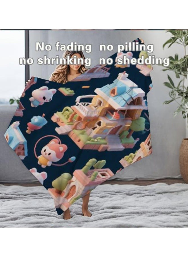 general Baby and children's cartoon flannel thin blanket (warm and comfortable, suitable for sleep, game use) 70cm*100cm - Image 4