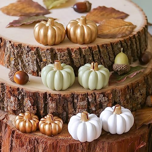 كايت آسبن Kate Aspen Fall Decor Mini Mini Green Pumpkin Place حامل (مجموعة من 6) إعدادات مكان مثالية لديكور عروض عيد الشكر ، حفلات الزفاف الخاصة بالعرائس - Image 5