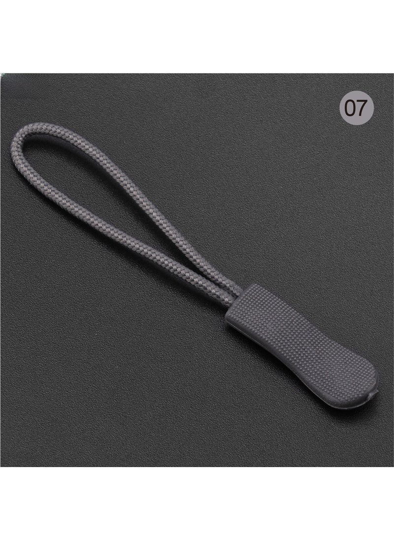Generic TPU Zipper Pulls Cord Zip Tags for Bags 07# dark gray 
