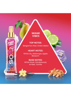 So..? بخاخ عطر للجسم من Summer Escapes للنساء من Miami Vibes بحجم 200 مل  - Image 2