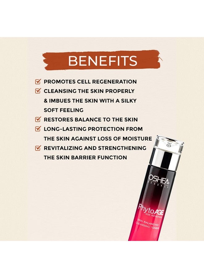 Oshea Herbals PhytoAge Reversal Face Cleansing & Moisturizing Toner for All Skin Types | Promotes Cell Regeneration, Retains Moisture Balance - 120 ml (Pack of 2) - Image 2