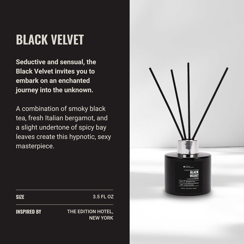 AROMA360 Black Velvet Reed Diffuser Set, Luxury Hotel Inspired Home Diffuser with Hints of Zesty Citrus, Juicy Black Fig, and Floral Rose, Lasting 4 Month Longevity, 100mL - Image 3