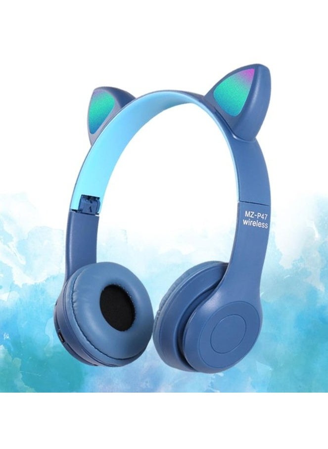 P47 - CAT EAR-P47M-Wireless cat ear headphone that supports Bluetooth connectivity-RGP lighting- AUX-TF- Radio- Very pure Hi-Fi sound with built-in microphone-Elegant design with the highest materials - Image 1