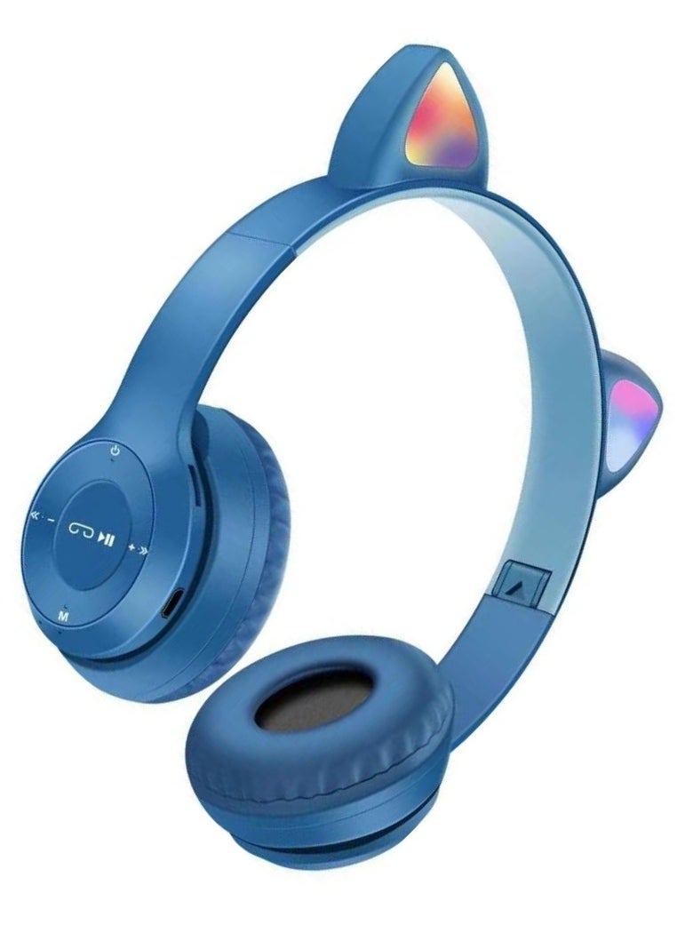 P47 - CAT EAR-P47M-Wireless cat ear headphone that supports Bluetooth connectivity-RGP lighting- AUX-TF- Radio- Very pure Hi-Fi sound with built-in microphone-Elegant design with the highest materials - Image 1