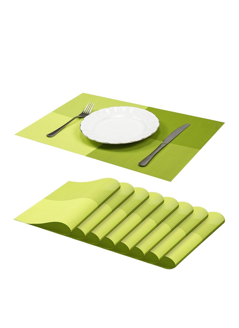 Skylofts - Skylofts 4pcs PVC Dining Table Mats Kitchen Place Mats (45cm * 30cm) Green with Box - Image 1