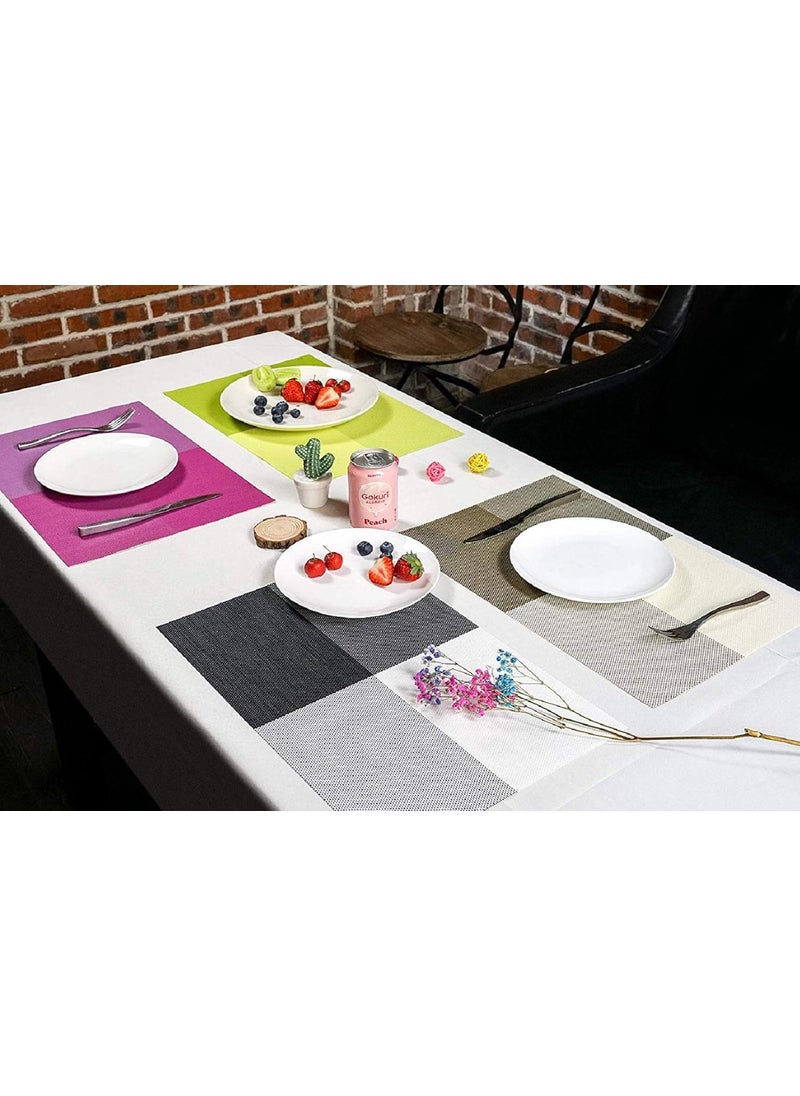 Skylofts - Skylofts 4pcs PVC Dining Table Mats Kitchen Place Mats (45cm * 30cm) Green with Box - Image 1