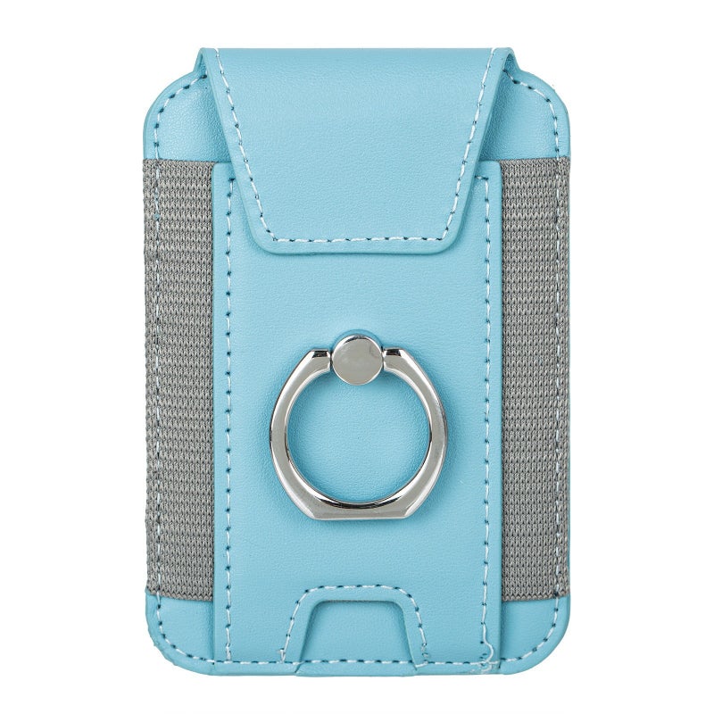 Applicable to Apple 15 magnetic card holder iphone14Magsafe magnetic mobile phone key ring buckle bracket card holder Far Peak Blue 