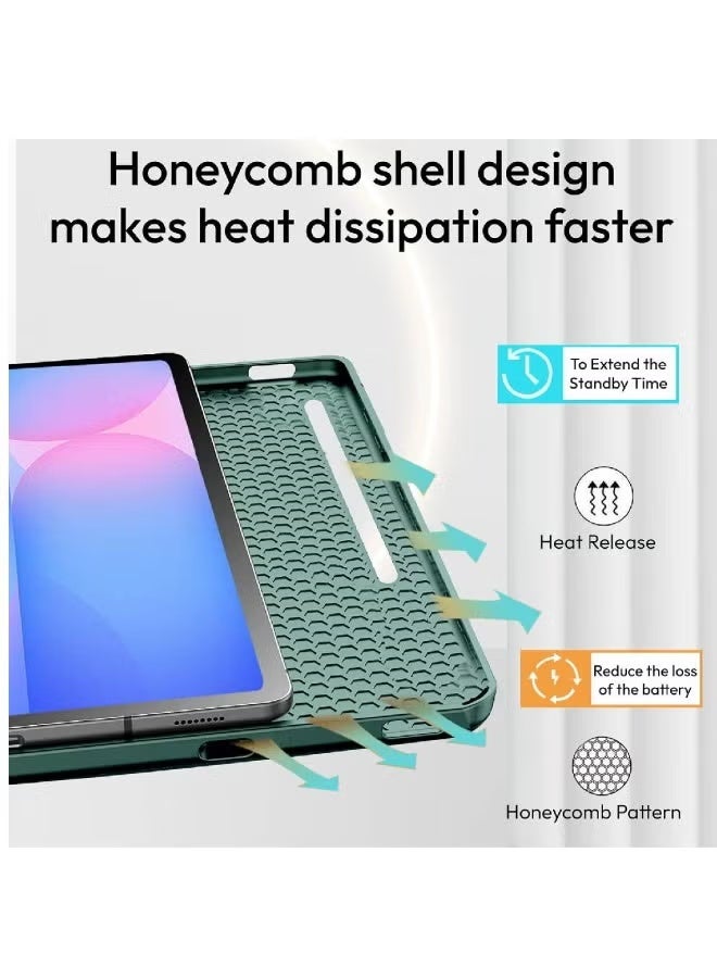 ZOOMEE Cover for Samsung Galaxy Tab S10 Lite 10.9" / Tab S9 FE/Tab S10 FE/Tab S9 11" with [S Pen Holder], Flip Case for Samsung Tab S10 Lite /S10/S9 FE Tablet Cover [Auto Sleep Wake] - Dark Green - Image 3