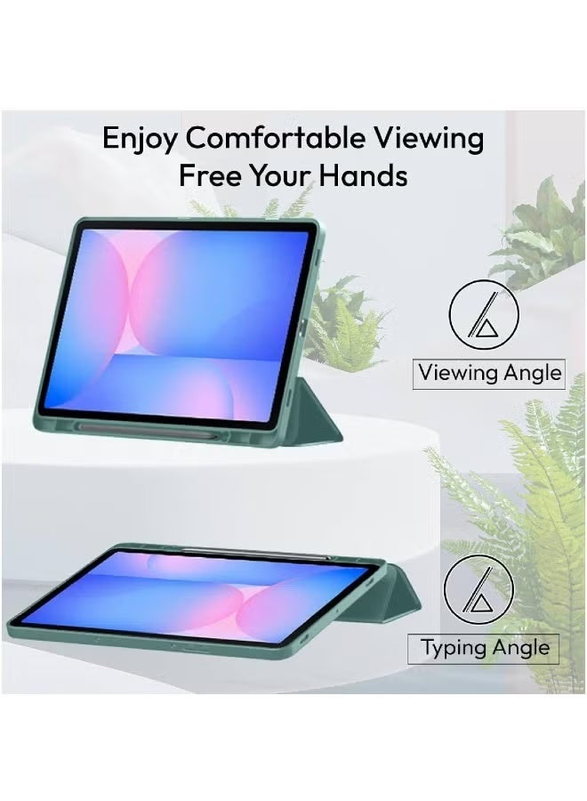 ZOOMEE Cover for Samsung Galaxy Tab S10 Lite 10.9" / Tab S9 FE/Tab S10 FE/Tab S9 11" with [S Pen Holder], Flip Case for Samsung Tab S10 Lite /S10/S9 FE Tablet Cover [Auto Sleep Wake] - Dark Green - Image 2