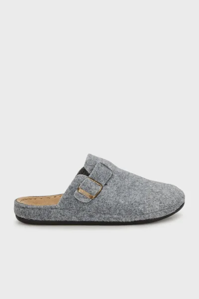Buratti Belted Felt Winter Home Slippers Men's Slippers 6711003