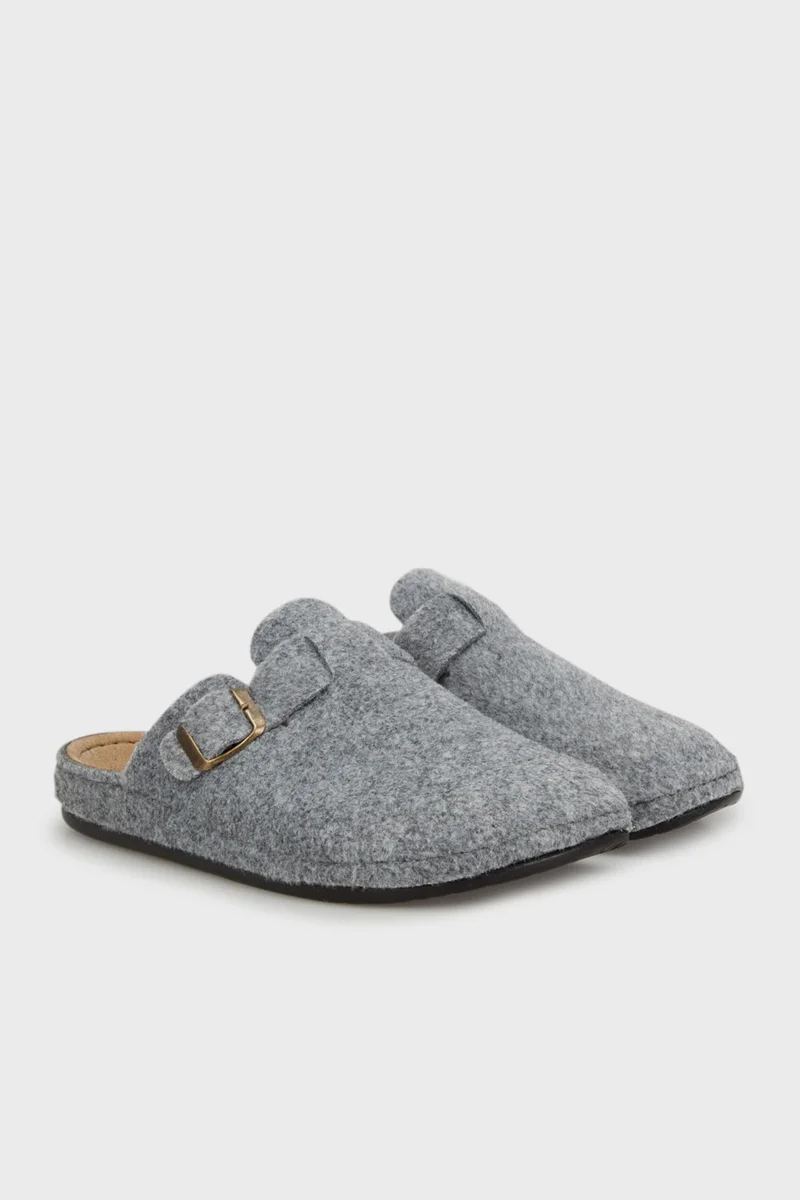 Buratti Belted Felt Winter Home Slippers Men's Slippers 6711003