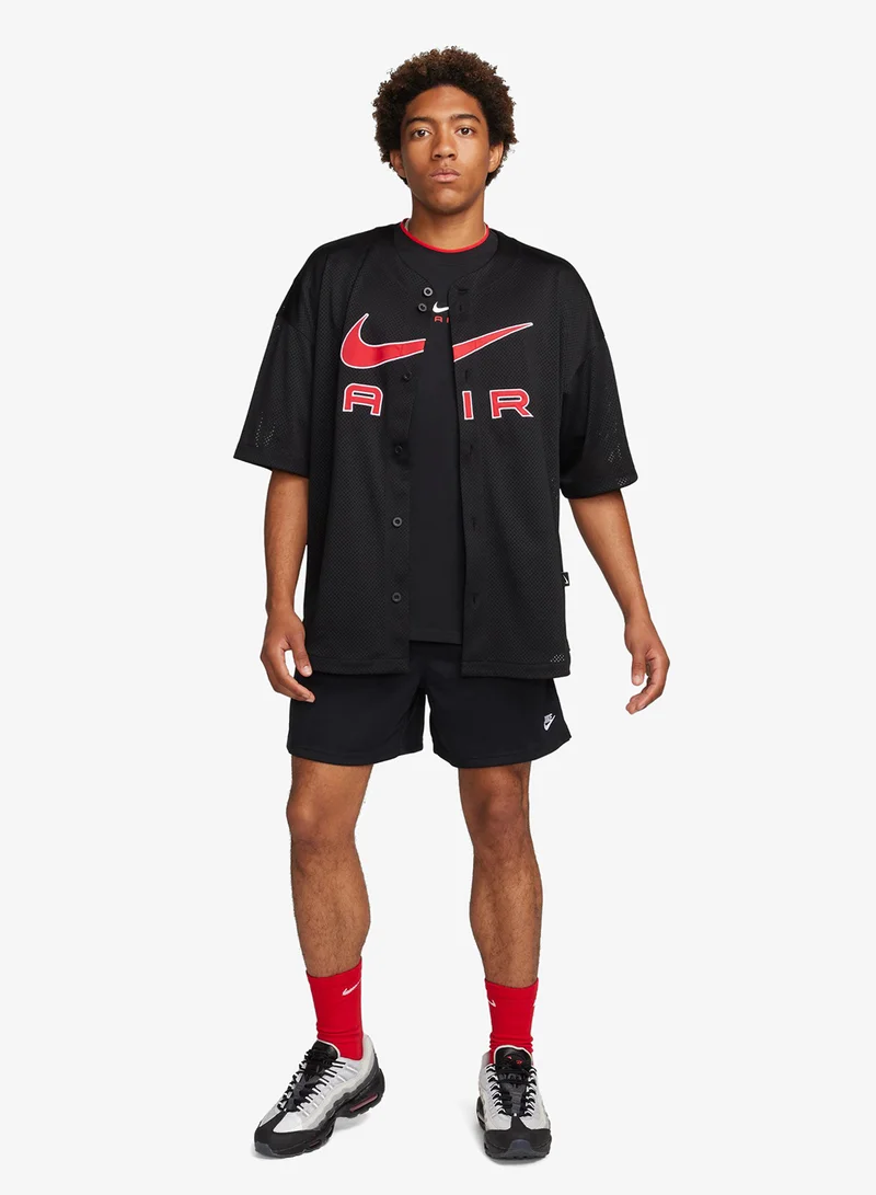 Nike BLACK/(WHITE) Club Flow Mesh Shorts for Men | Best Price UAE
